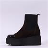 Marco Moreo Vale Stretch Toe Cap Boot - Burgundy Suede
